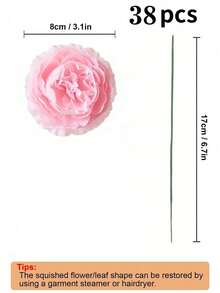 38pcs Artificial Pink Peony Flower Heads, Silk Artificial Flower Heads, Suitable For Wedding Party Decoration, Home, Living Room, Table Decoration, Floral Arrangement, Farmhouse Bohemian Wedding Table Centerpiece, Mother's Day Gift - Pink - View 7