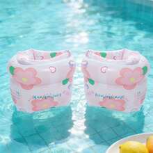 2pcs Inflatable PVC Arm Floats, Striped Swimming Pool Rings, Suitable For Adults Men And Women, For Water Sports Learning, Swimming Training, Summer Beach Party - Multicolor - View 11