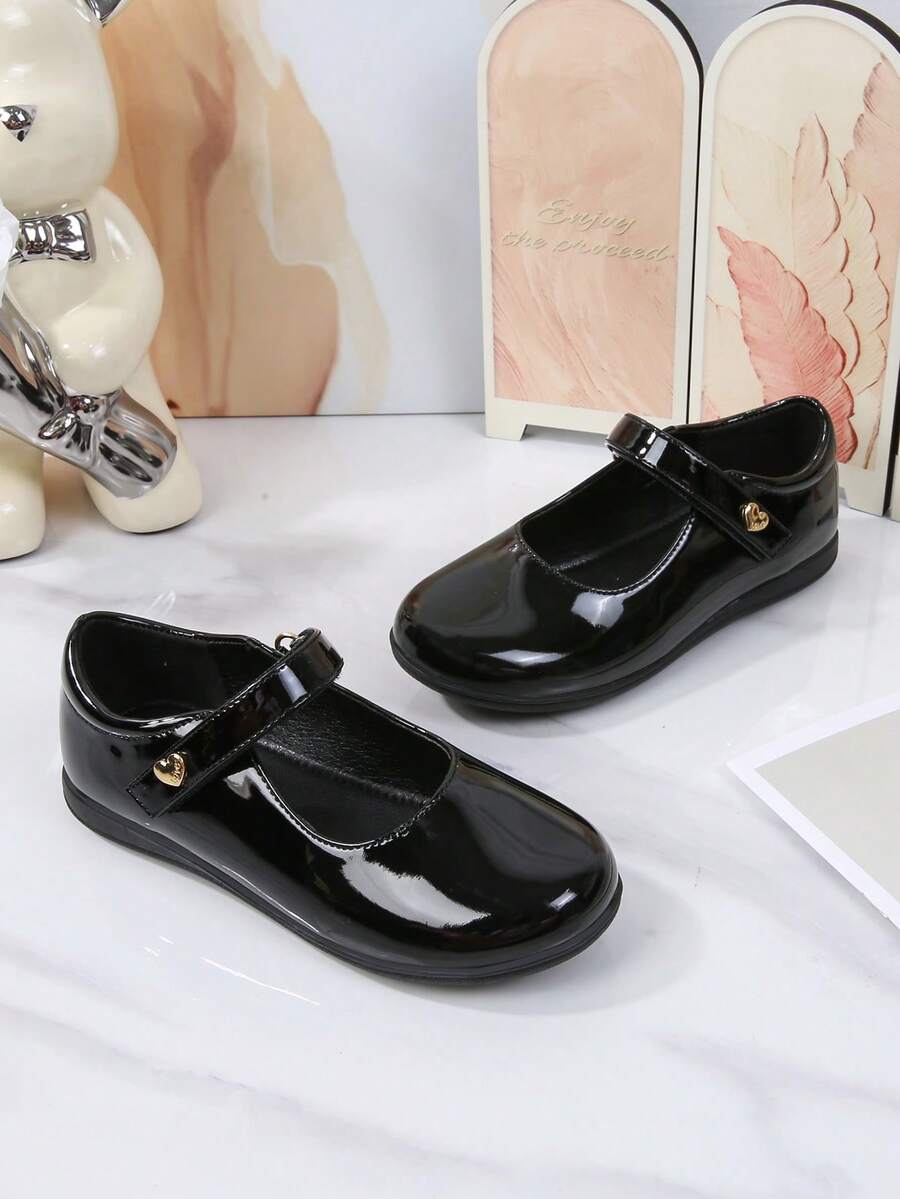 Girls Black Shoes, Suitable For School, Formal Occasions, Church And Other Activities; Fit For Kids