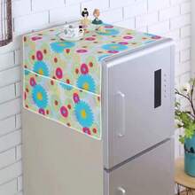 Funda antipolvo impermeable para refrigerador con bolsillos de almacenamiento laterales, protector para la parte superior del refrigerador, organizador de cocina - Ver 45