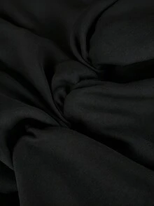 ii 女款細肩帶露背輕便迷你度假洋裝，優雅風格 - 黑色 - 查看 8