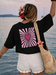 Plus Size T-Shirts - Black - View 3