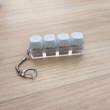 Mini Portable 4-Key PC Mechanical Keyboard Stress Relief Gift - Creative Keyboard Keychain And Fidget Press Toy, Soothing And Relaxing. Multiple Colors Available, Perfect Gift For Him. - Multicolor - View 8