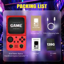 AISLPC 2026 新款 R36T MAX 復古掌上遊戲機 RK3326 晶片 128G 便攜式遊戲設備 4 吋 HD 螢幕 - 查看 6