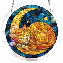 Acrylic Puzzles Suncatcher Window Hanging, 83 Pieces 7.4 Inch Sun Catcher Acrylic Puzzles Garden Decoration For Women Men Mom Birthday Gift Home Decor (Dawn Flower) - 星月貓 - 查看 9