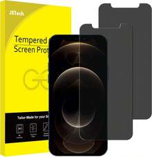 JETech Privacy Screen Protector For IPhone 12 Pro 6-Inch, Tempered Glass Screen Protector, Anti-Scratch, 2 Units ZJHO - IPhone 12/12 Pro - View 8