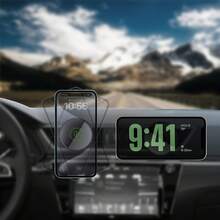 1件裝磁吸無線車用充電支架，20W快充出風口手機架，兼容MagSafe，360°旋轉車用導航支架 - 黑色 - 查看 8