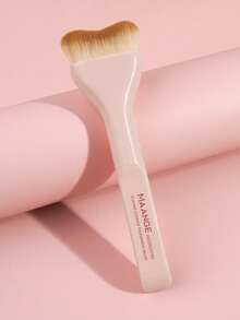 MAANGE 1PC Curved Contour Foundation Brush, Professional Makeup Tool, Great Gift For Women, Soft Blending Brush For Daily & Professional Makeup Use - Multicolor - View 1