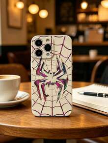 Star Pattern Patchwork Printed Phone Case, Compatible With Apple 17, 16 Pro Max, 14/13, 12, 11 Pro Max, Plus, Suitable As A Birthday Gift For Girlfriend, Boyfriend Or Personal Use - White Spider - View 2