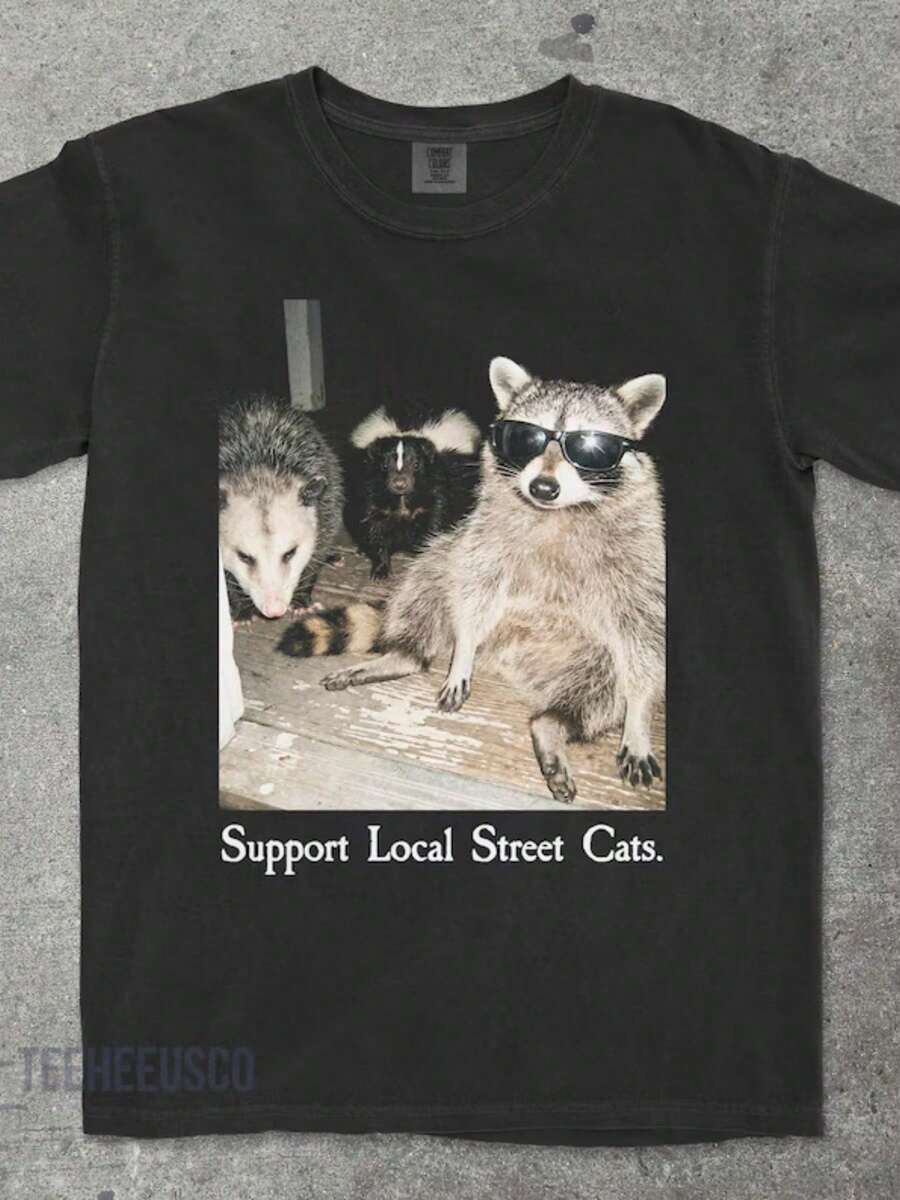 Strawberry Jam, But Not Mine, Funny Cat T-Shirt, Cat Mom T-Shirt, Funny Cat Meme T-Shirt, Gift For Cat Lovers, Vintage T-Shirt - 黑色 7 - 查看 1