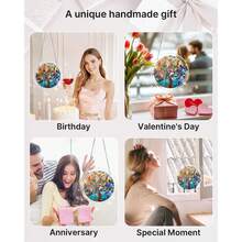Acrylic Puzzles Suncatcher Window Hanging, 83 Pieces 7.4 Inch Sun Catcher Acrylic Puzzles Garden Decoration For Women Men Mom Birthday Gift Home Decor (Dawn Flower) - 發光葉樹 - 查看 2