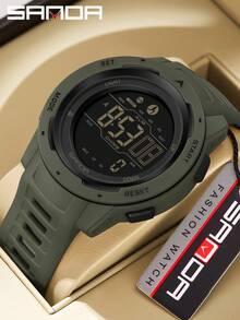Men Smart Digital Sport Watch, Pedometer Calories, 50M Life‑Waterproof, Alarm Date Timer, Military Outdoor Swimming Multifunction LED Wrist Watch - one-size - View 1