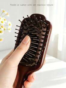 1pc/2pcs/Detangling Hair Brush With Scalp Massage, Natural Sandalwood Air Cushion Comb, Includes Spare Teeth, Ins Style Natural Wood Dark Brown Square/Round Air Cushion Brush, High Elasticity Cushion Buffer/Smooth Round Tip Teeth/Soothing/Stress Relief/Anti-Itch Hair Combing|Suitable For Long, Straight, Curly Hair|Daily Hair Care/Birthday Gift For Best Friend Or Girlfriend/Valentine's Day Gift/Home & Dorm Essential/Hair Salon Essential - Cloud Cushion Comb - View 11