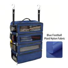 Bolsa de almacenamiento de equipaje, bolsa organizadora de maleta de viaje, estante de viaje portátil colgante, compartimento de clasificación rápida de equipaje de mano plegable colgante, accesorios de viaje - Multicolor - Ver 16