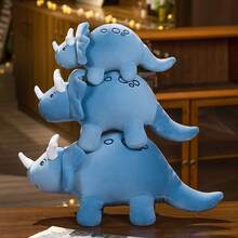 Cartoon Dinosaur Plush Doll Realistic Triceratops Brachiosaurus Stuffed Animal Children's Sleeping Pillow Gift For Boys And Girls - Multicolor - View 6