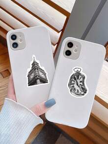 51pcs Y2K Millennium Style Sticker Set, Vintage Collage + Metallic Texture Design, Suitable For Planner Collage, Notebook, Phone Case, Laptop, Tablet Decoration, Scrapbook Supplies, Desktop Accessories, Party Supplies - Y2K - View 9