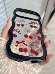 甘い妹の少女風波浪フレームチェリーリボン透明スマホケース ふわふわで可愛い。GooglePixel 10 Pro、Pixel 10、Pixel 10A、Pixel 9A、Pixel 9、Pixel 9 Pro、Pixel 8、Pixel 8A、Pixel 7Aに対応。防水、防震、耐衝撃、耐摩耗設計。 - ブラック - チェックする 3