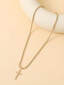 Juego de 2 piezas de pulsera y collar de cuerda trenzada de acero inoxidable, regalo elegante para amigos y familiares, adecuado para fiestas y uso diario, regalo del Día del Padre - Multicolor - Ver 5