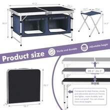 Picnic Folding Table And Chairs - Blackbig - View 3