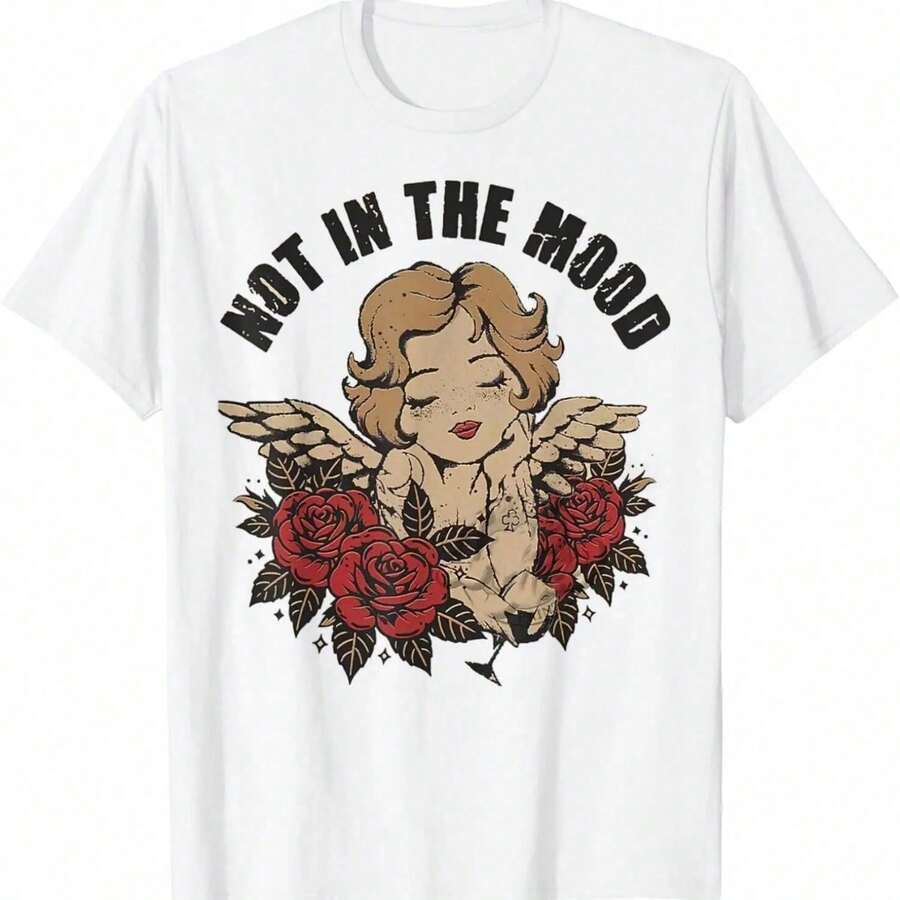 1 Piece Of Custom American Style Short Sleeve T-Shirt For Men And Women, Summer Couple Clothing, High-End Niche Brand, 180g 100% Cotton. - 白色 7 - 查看 1