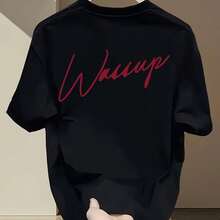 Camiseta Casual de Algodón 100% para Hombre y Mujer - Cuello Redondo, Ideal para Verano1 - Negro - Ver 1