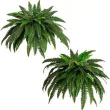 2件裝人造棕櫚樹波斯草，高品質大尺寸仿真綠植，熱帶仿真綠植，仿生綠葉 - 免維護，適用於別墅庭院、休閒角落、陽光房、泳池區、酒店辦公室，|春/夏全年使用，母親節、父親節、日、六月節、畢業季及其他節日| 家居造型師、陽台綠化、栩栩如生的枝葉、高級枝葉、活動策劃 - 綠色 - 查看 11