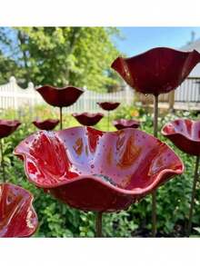 Colorful Floral Bird Feeder, Eye-Catching Design, Beautiful And Outstanding In Garden Or Lawn; Both Decorative And Functional Feeder, Essential For Gardening Enthusiasts, Outdoor Garden Decor - One Size Fits All - View 6