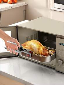 Multi-Angle Heat-Resistant Tongs, Suitable For Microwave, Pizza Tray, Oven, Air Fryer, Steamer, Etc. - Multicolor - View 2