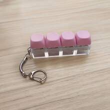 Mini Portable 4-Key PC Mechanical Keyboard Stress Relief Gift - Creative Keyboard Keychain And Fidget Press Toy, Soothing And Relaxing. Multiple Colors Available, Perfect Gift For Him. - Multicolor - View 5