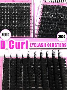 YIDUO 420 Peças Cílios Postiços Volumosos D Curl 5-20mm, Estilo Pontiagudo & Cílios Inferiores, Aglomerados de Cílios 200D & 300D, Extensões de Cílios, Cílios Clássicos Densos e Fofos de Alta Capacidade, Adequado para Uso Diário, Casamento, Festa, Maquiagem Cosplay, Uso Doméstico DIY - D - Visão 4