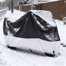 1pc Heavy Duty EVA Motorcycle/Bicycle Cover - Waterproof, UV Resistant, Snowproof, Fits Most Models, Black, Outdoor Vehicle Protection, Stylish Motorcycle Cover, UV Resistant Cover - Multicolor - View 10