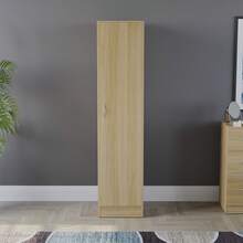 Home Discount Vida Designs Riano 1 Door Wardrobe Storage Organisation Bedroom Furniture Tall Lone Standing Cupboard Easy To Build MDF - Pine - Pine - View 2