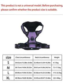 2pcs Reflective Dog Harness + 1.5m Leash Set, Breathable Pet Harness, Suitable For Small/Medium/Large Dogs And Cats. - Purple - View 18