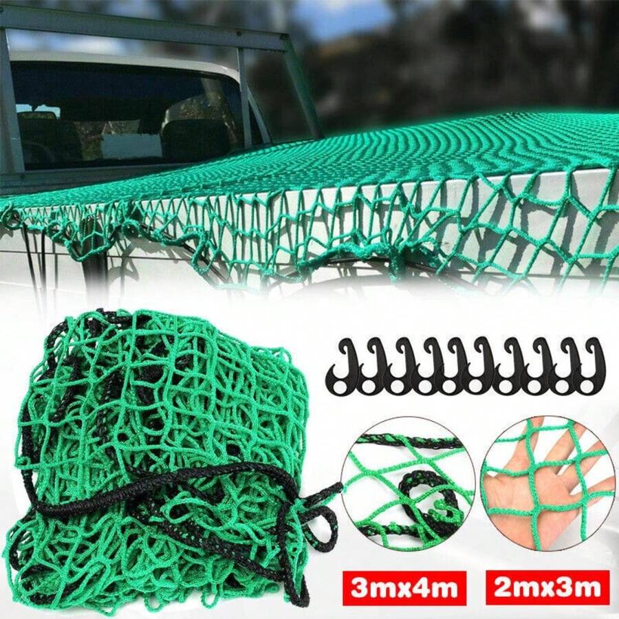 Heavy Duty Strong Cargo Net Safety Netting Truck Skip Climbing Trailer Nets Hook - A - View 1