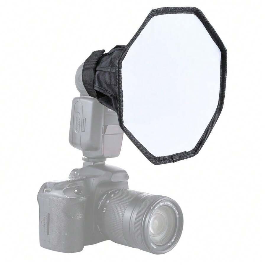 PULUZ 20cm Softbox bát giác gấp gọn tán sáng đèn flash - Xem 1