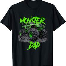 Monster Dad Truck Family Matching T-Shirt - Negro - Ver 1