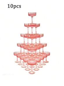 Bộ ly cocktail trong suốt, bao gồm ly Martini, ly Champagne và ly Cocktail, thích hợp cho tiệc sinh nhật, Ngày Valentine, Lễ Phục Sinh, đám cưới, lễ hội và các buổi dã ngoại, v.v. / Bộ đồ ăn cao cấp và trang nhã, lý tưởng cho đám cưới, các sự kiện cocktail và trang trí quầy tráng miệng, có thể tái sử dụng và chống vỡ. - Xem 14