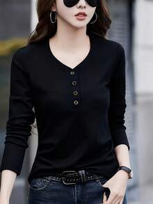 Elegant And Modern Top For Women - 黑色 - 查看 1