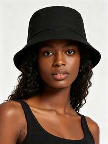 1pc Unisex Solid Color Bucket Hat, Casual Basic Sun Protection Hat, Lightweight Bucket Hat For Daily And Beach Use - Multicolor - View 11