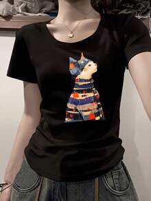 Women T-Shirts - Black - View 2