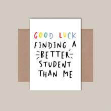 6pcs/1pc Funny Teacher Appreciation Cards Bulk, Cute Sarcastic Thank You Greeting Cards Pack With Envelopes, Minimalist End Of School Year Graduate Gift For Men Women Teachers, Mr Mrs Jones Personalized End Of School Year Teacher Gifts Card, Funny Handlettering Thank You Cards For Best English Teacher, Cute Gag Greeting Cards From Students Kids - View 12