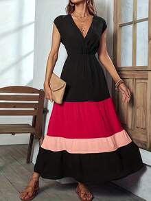 Vestido de Mujer con Bloques de Color - Azul - Ver 10