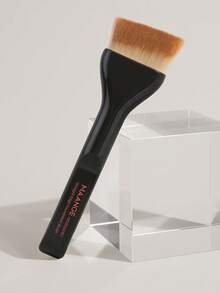 MAANGE 1pc Professional Straight Edge Foundation Brush, Soft Fiber Makeup Brush, Portable, Travel Essential, Gift For Women/Girls - Black - View 5
