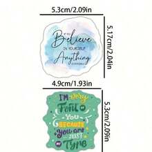 100pcs Positive Inspirational Quotes Stickers, Motivational Sayings Waterproof Vinyl Stickers, Suitable For Laptop, Water Bottle, Scrapbook, Journal, Self-Care Decoration Aesthetic Stickers - A - View 5