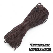 25M/Pack 1mm Braided Elastic Cord Beading Threads Stretch String Fabric Crafting Cords For Jewelry Making - Elastic Rope - View 10