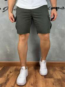 Military Green Cargo Shorts - Verde militar - Ver 4
