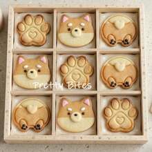狗形餅乾模具 卡通柴犬烘焙模具 迷你狗爪 DIY 蛋糕模 動物翻糖烘焙廚房工具 - 白色 - 查看 10