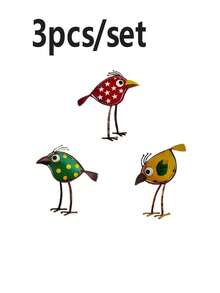 3 Pieces Set Colorful Acrylic Bird Wall Hangings, Bohemian Style, Window And Balcony Decorations, Outdoor Garden Event Decorations, Suitable For Walls, Fences, Patios, Holiday Decorations, Family Gatherings, The Best Choice For Animal Lovers. - One Size Fits All - View 9