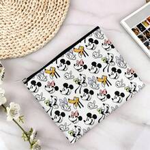 Disney Classic Characters Organizer Pouch, Playful Repeating Pattern With Durable Zipper For Daily Toiletries & Makeup - 10 X 8.1 Inches - View 3
