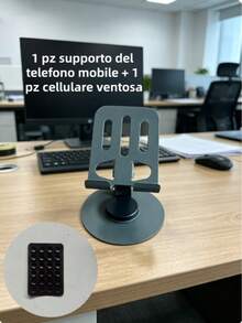 1pc Universal Metal Phone/Tablet Stand, Non-Slip Silicone Base Stable, 360° Rotation & Multi-Angle Adjustment, Metal Material Durable, Fits Phones & Tablets, Suitable For Students, Office Workers, Live Streamers, Binge Watchers, Home, Office, Live Streaming, Video Calls, Streaming, Practical Housewarming Gift, Random Color - Multicolor - View 16